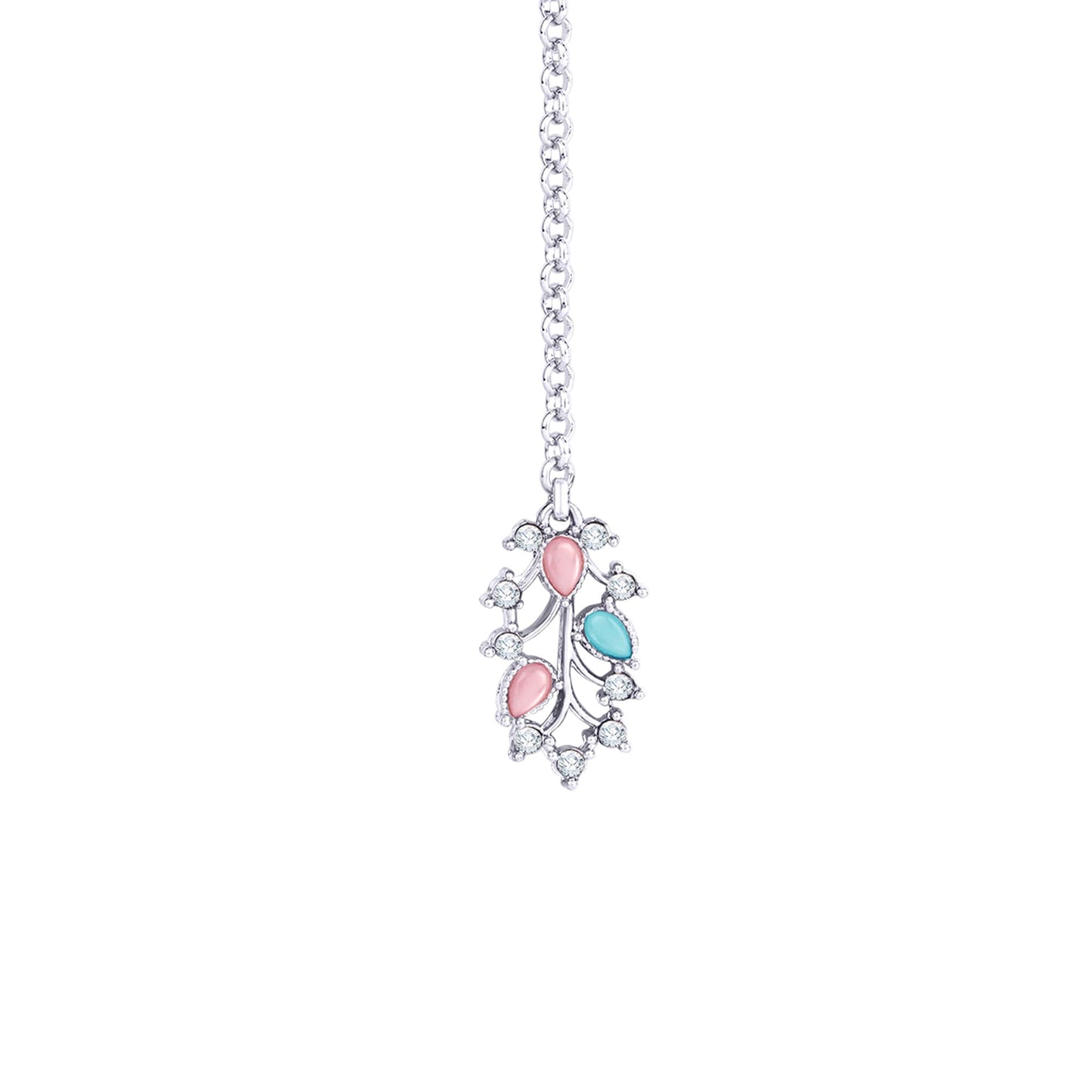 Atasi International American Diamond AD with Colorful Crystal Necklace Jewellery Set for Women/Girls | Perfect for Weddings, Parties & Festive Occasions