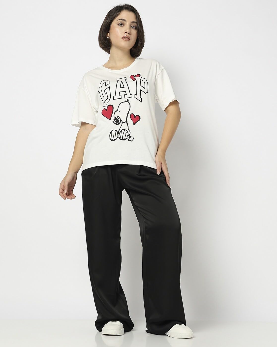GAP Women's Slim Fit Solid Short Sleeves Round Neck T-Shirt