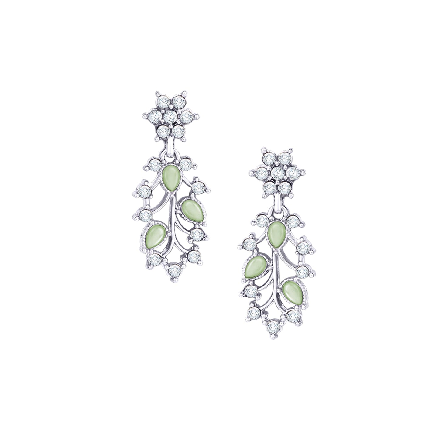 Atasi International American Diamond AD with Colorful Crystal Necklace Jewellery Set for Women/Girls | Perfect for Weddings, Parties & Festive Occasions