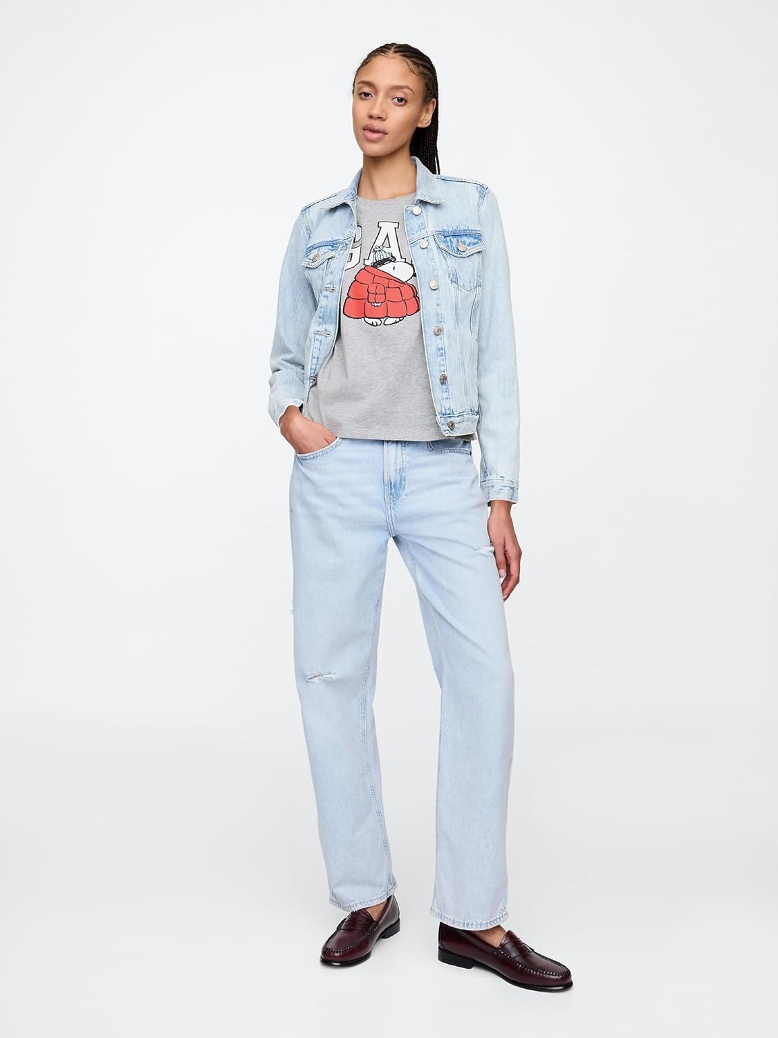 GAP Women's Slim Fit Solid Short Sleeves Round Neck T-Shirt