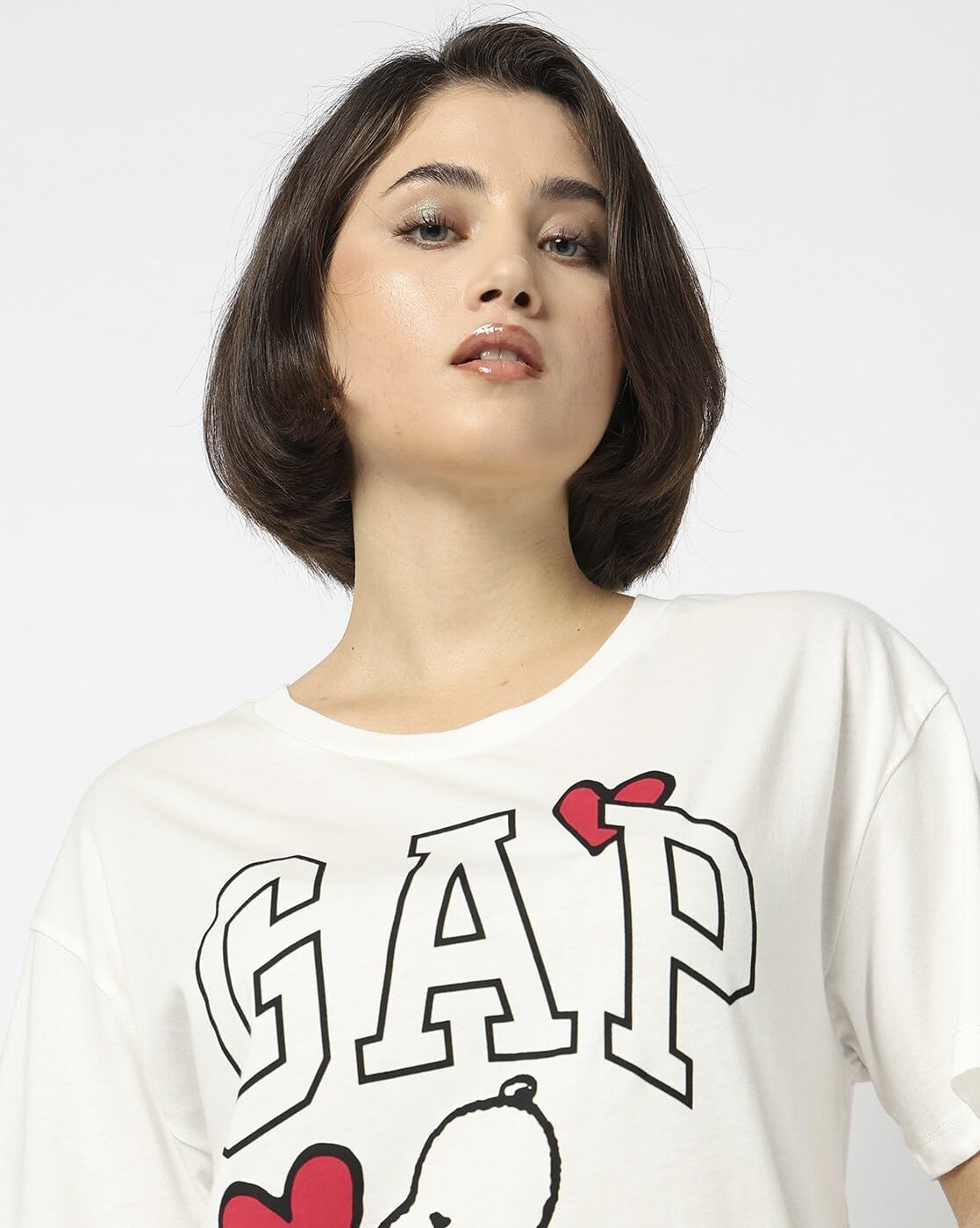 GAP Women's Slim Fit Solid Short Sleeves Round Neck T-Shirt